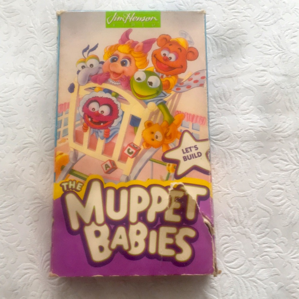 🔥VTG.🔥Collectors🔥Jim Henson VHS Video tape MUPPET BABIES. Let’s Build